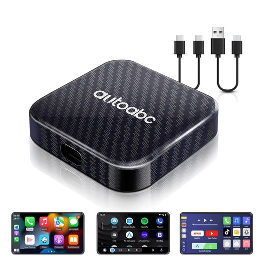 Autoabc Kabelgebundene zu kabellose CarPlay Andorid Auto Magic AI Box