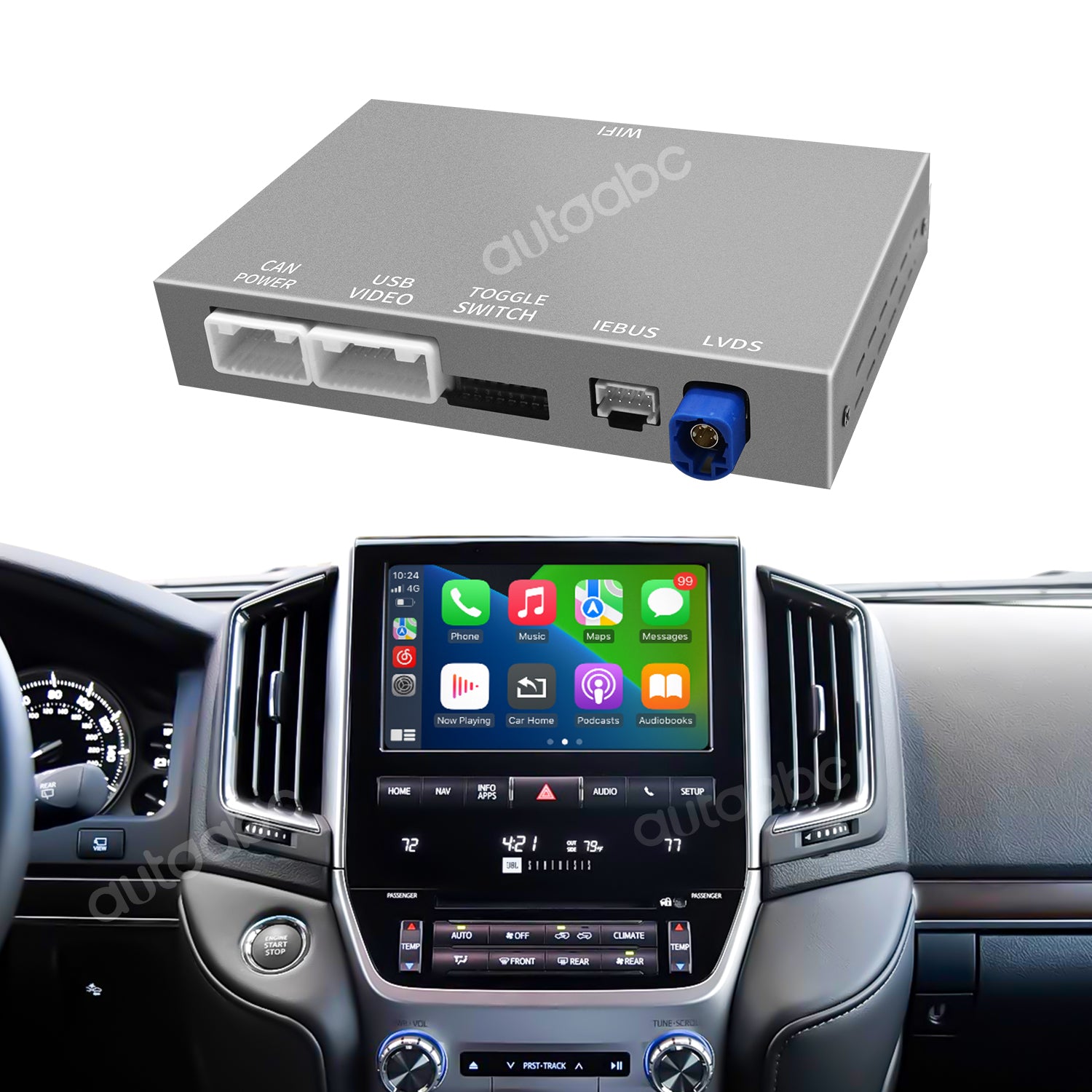 Wireless Carplay & Android Auto for Toyota Land Cruiser LC200 2016-202