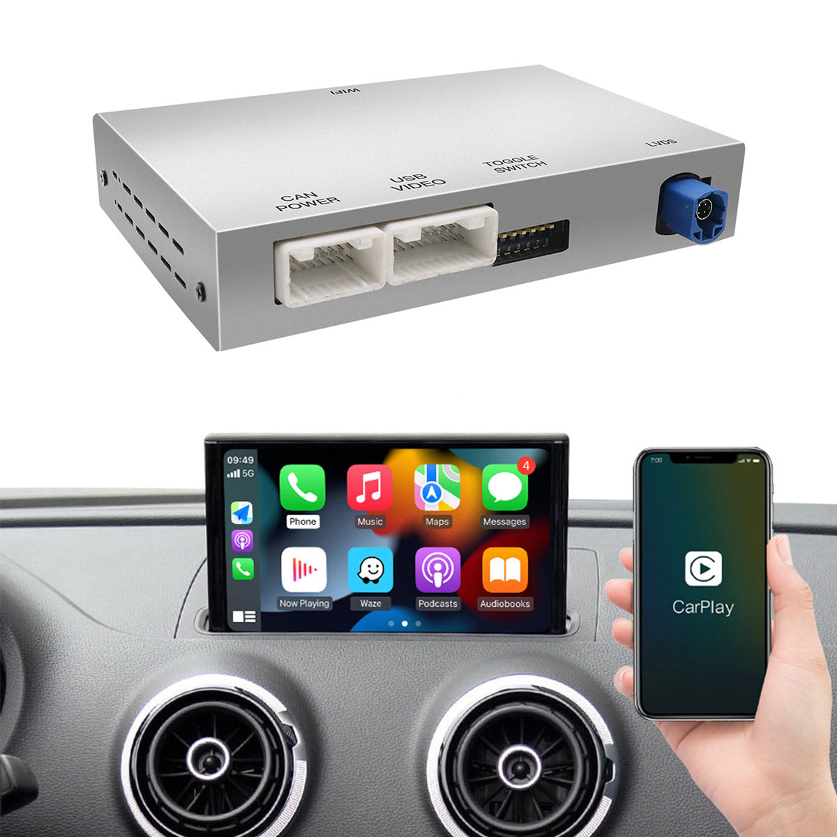 Drahtlose Carplay Android Auto Retrofit Kit Schnittstelle für Audi
