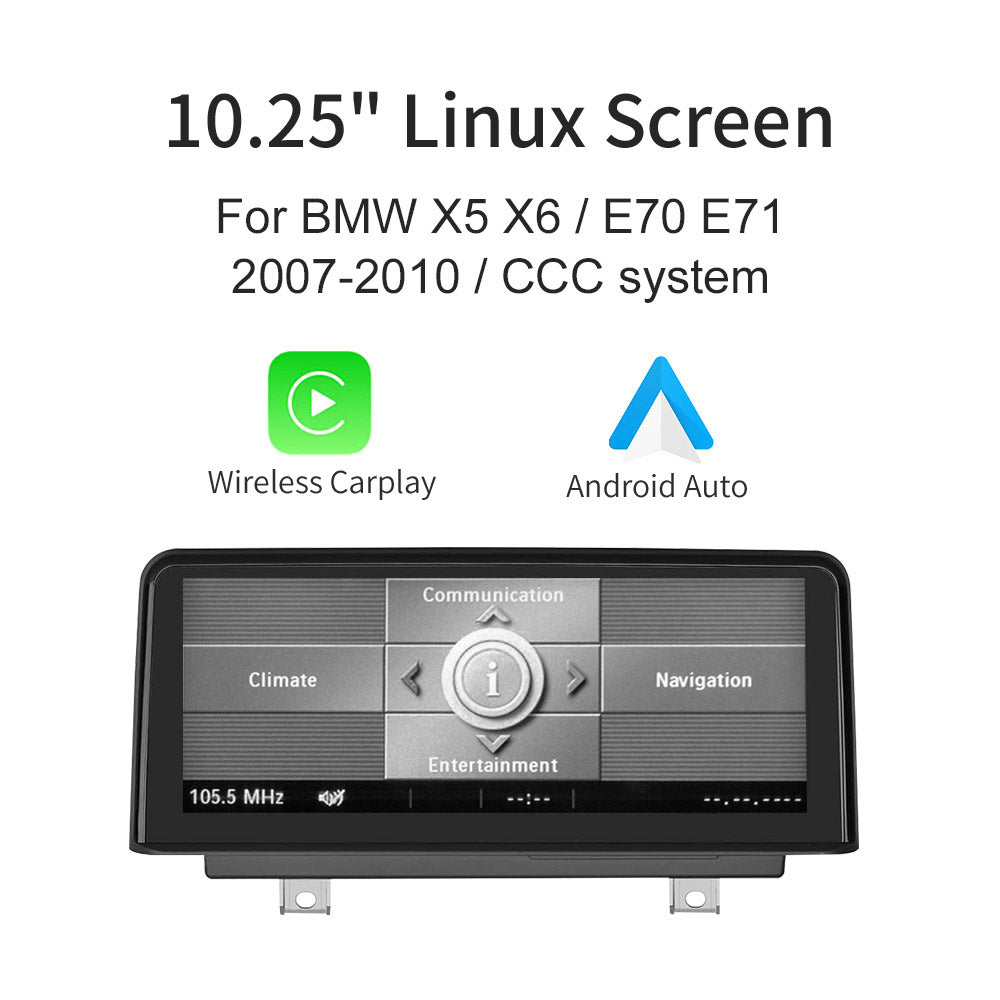 10.25" Linux screen for BMW 1 Series E81/F21 with CIC/CCC System