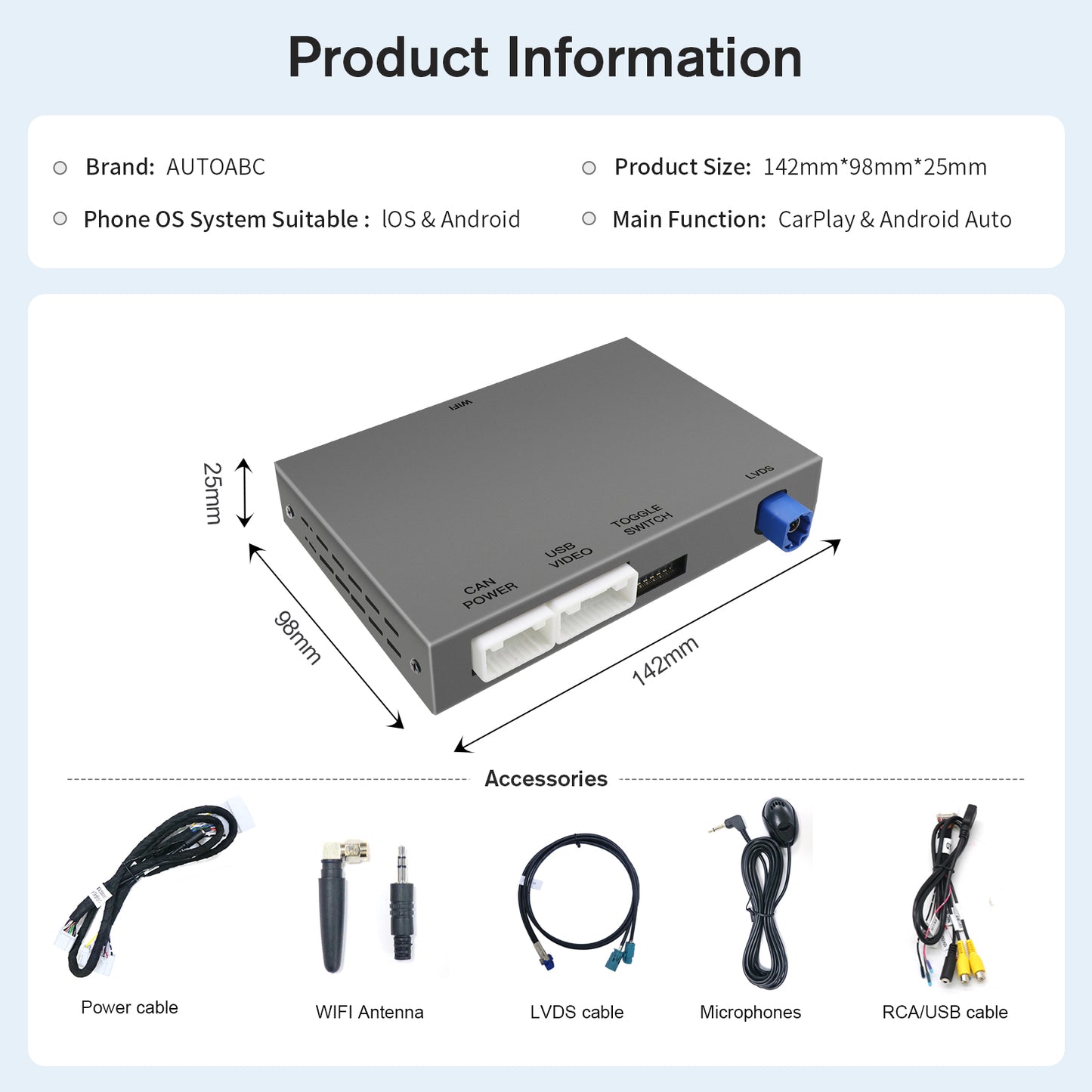 Wireless CarPlay Android Auto Module for Dodge/Maserati/Chrysler