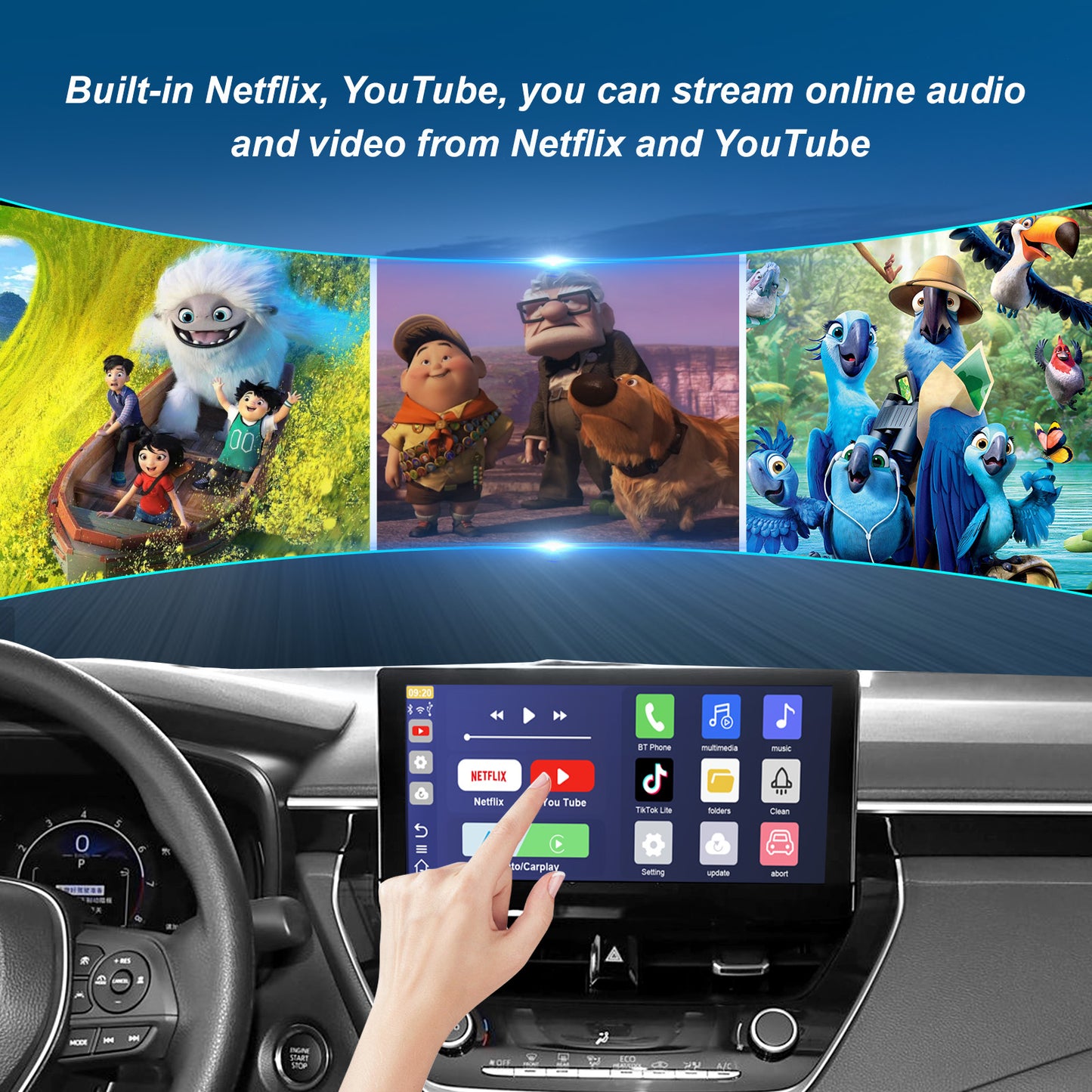 Autoabc Kabelgebundene zu kabellose CarPlay Andorid Auto Magic AI Box
