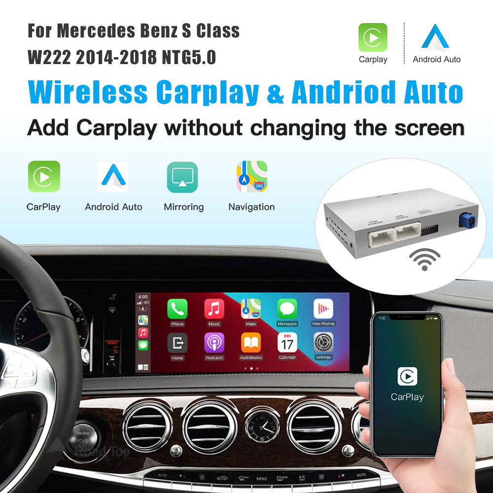 Wireless CarPlay Android Auto Module for Mercedes Benz S-Class W222 W217 2014-2018