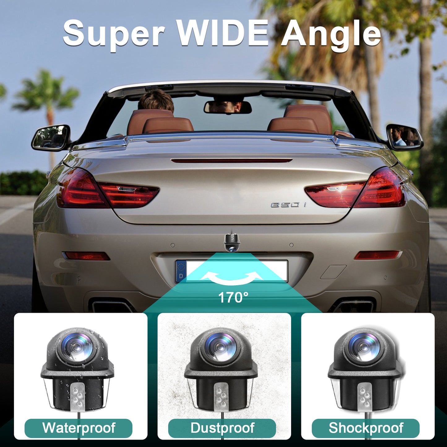 170° HD Car Rear View Camera Night Vision