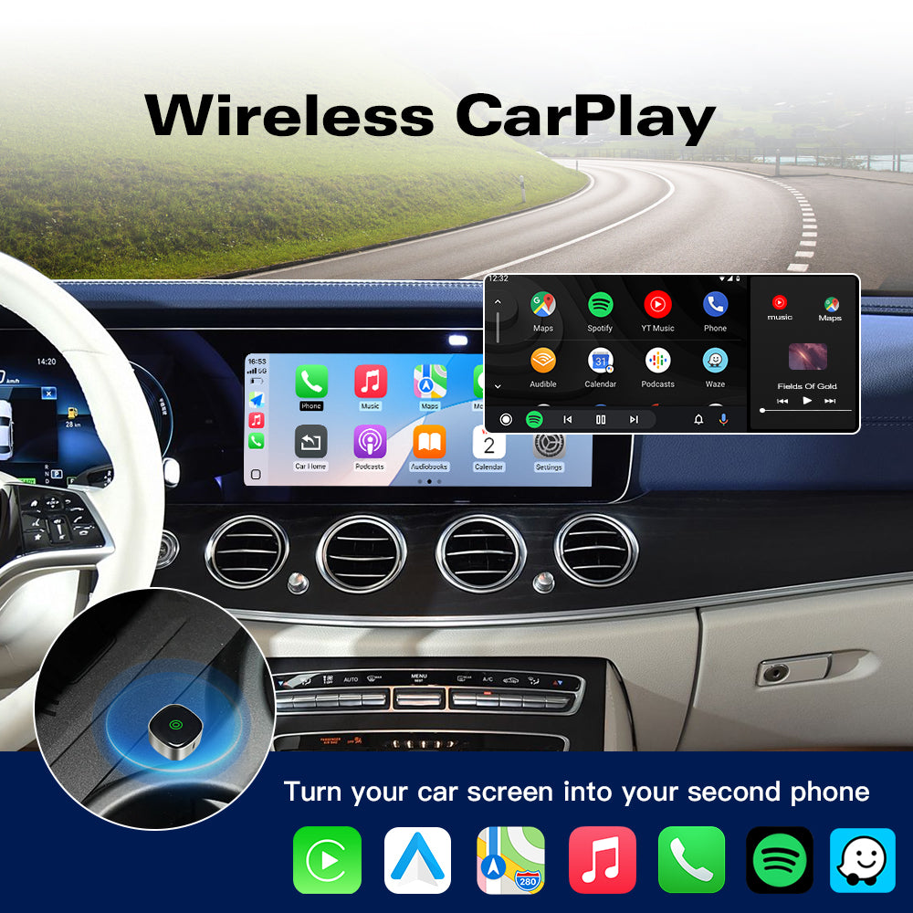 2in1 Wired to Wireless CarPlay Android Auto USB Dongle
