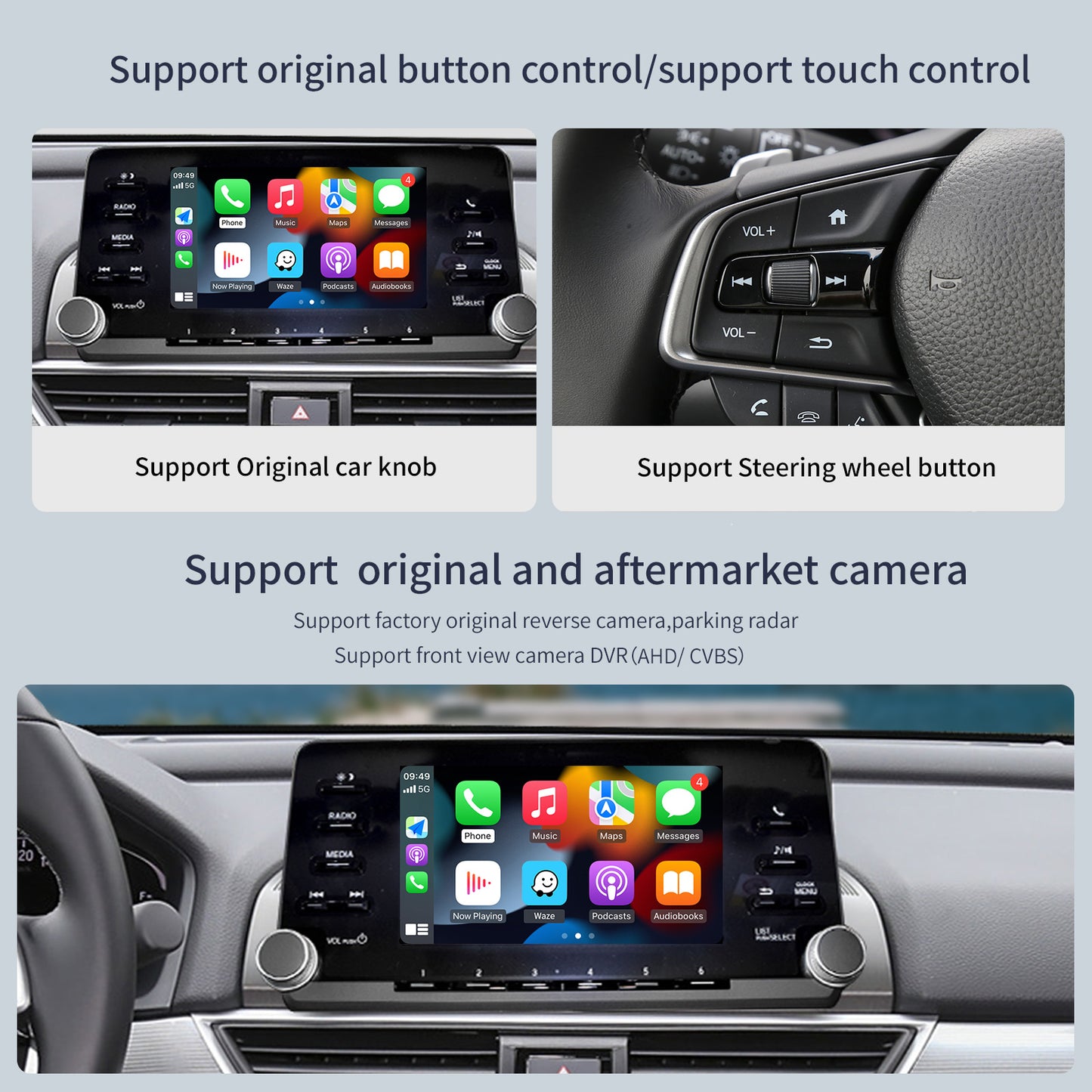Wireless Carplay Android Auto adapter for Accord/Inspire