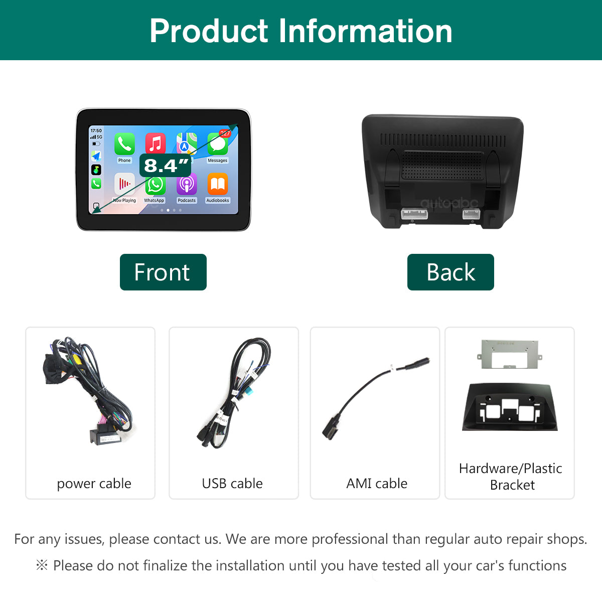 8.4“ Linux screen for Mercedes Benz ML/GL/GLE Wireless CarPlay Android Auto