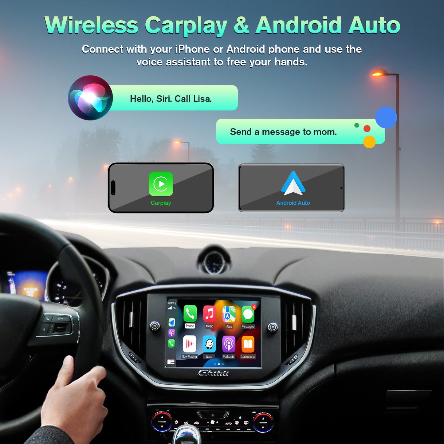 Wireless CarPlay Android Auto Module for Dodge/Maserati/Chrysler