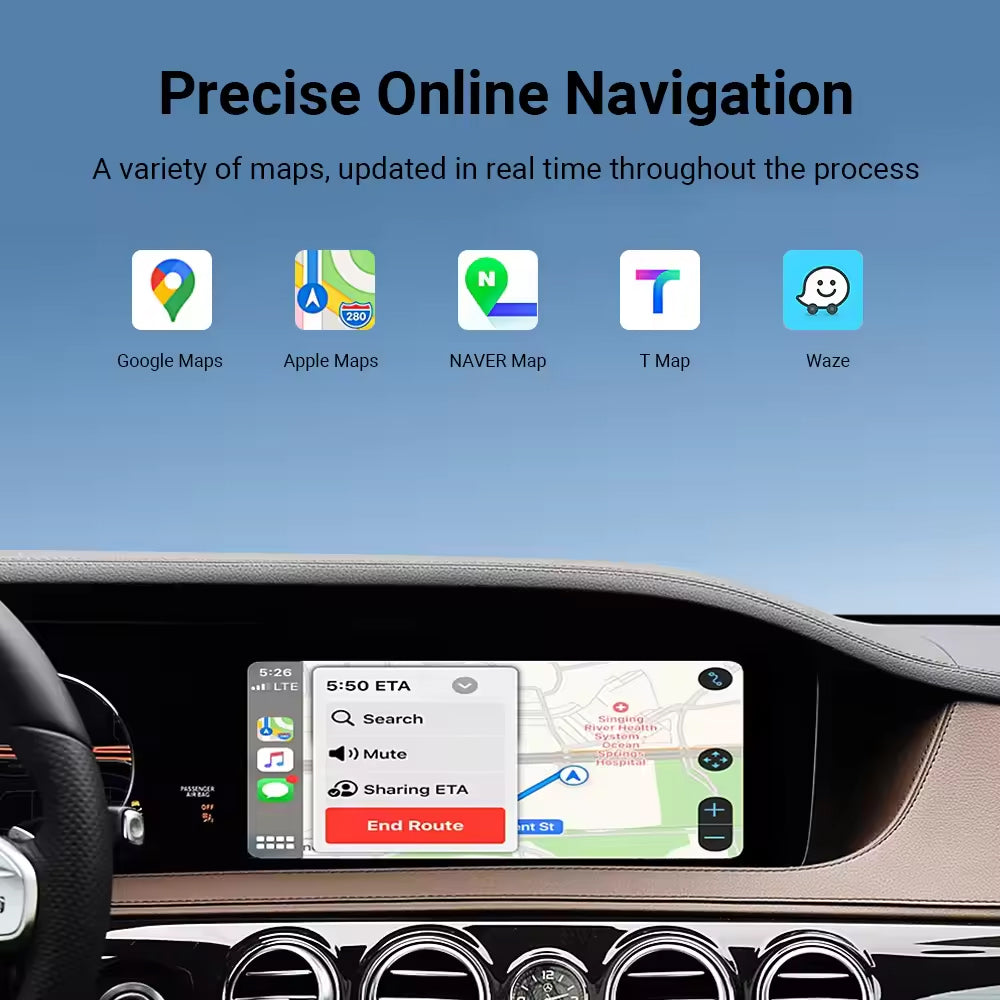 Wireless CarPlay Android Auto Module for Mercedes Benz S-Class W222 W217 2014-2018