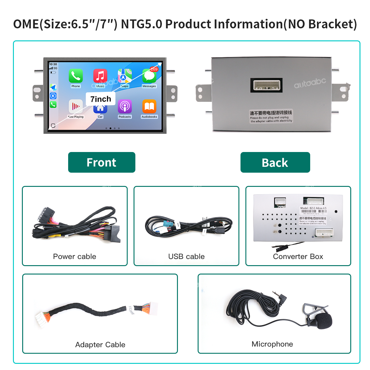 7“ Linux screen for Mercedes Benz E class NTG4.0/4.5/5.0 Wireless CarPlay Android Auto LHD