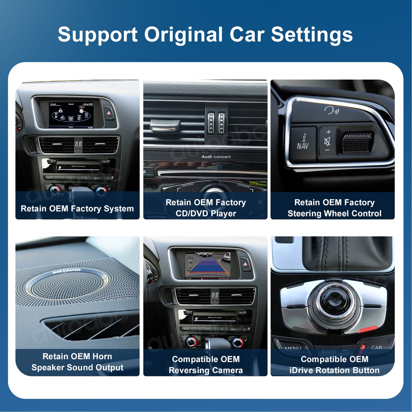 8.9“ Linux Screen For Audi Q5 Wireless CarPlay Android Auto left rudder