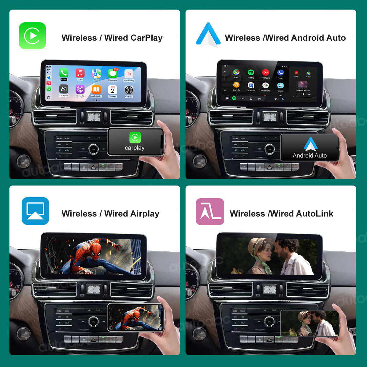 12.3“ Linux screen for Mercedes Benz NTG5.0 GLE Wireless CarPlay Android Auto