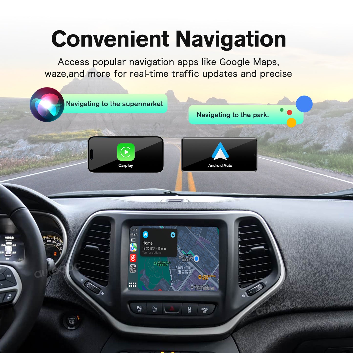 Wireless CarPlay Android Auto Module for Jeep/Dodge/Chrysler