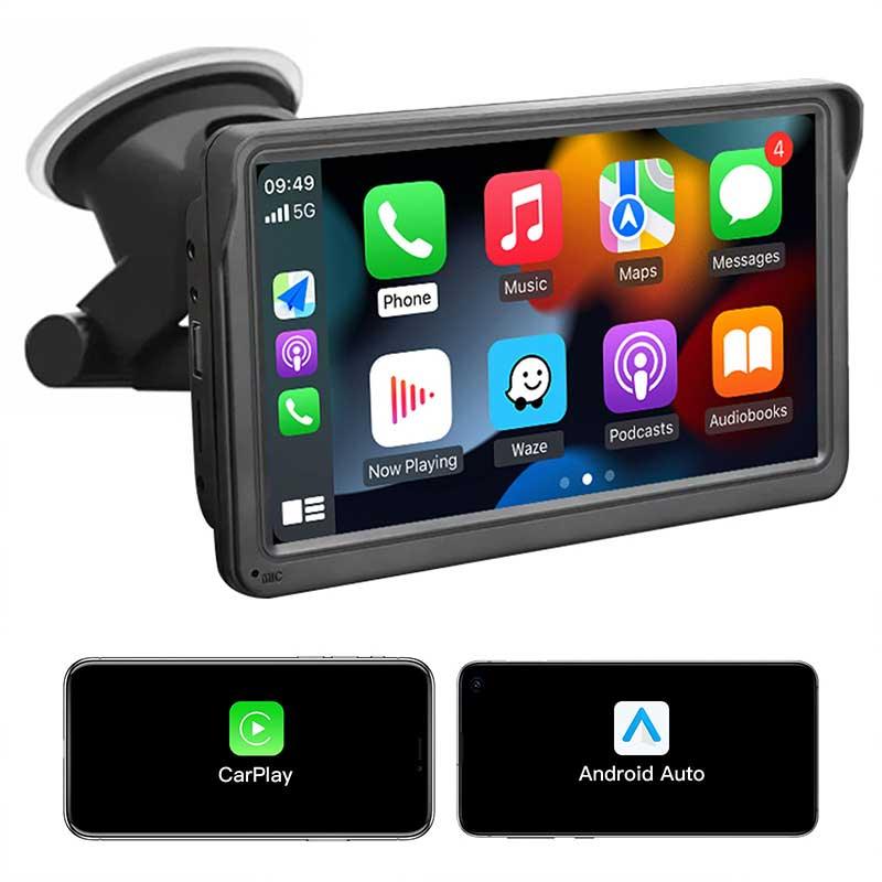7 Universal Wireless Carplay Touch Screen Wired Android Auto Display BT  Navigation Multimedia Monitor Compatible with All Cars