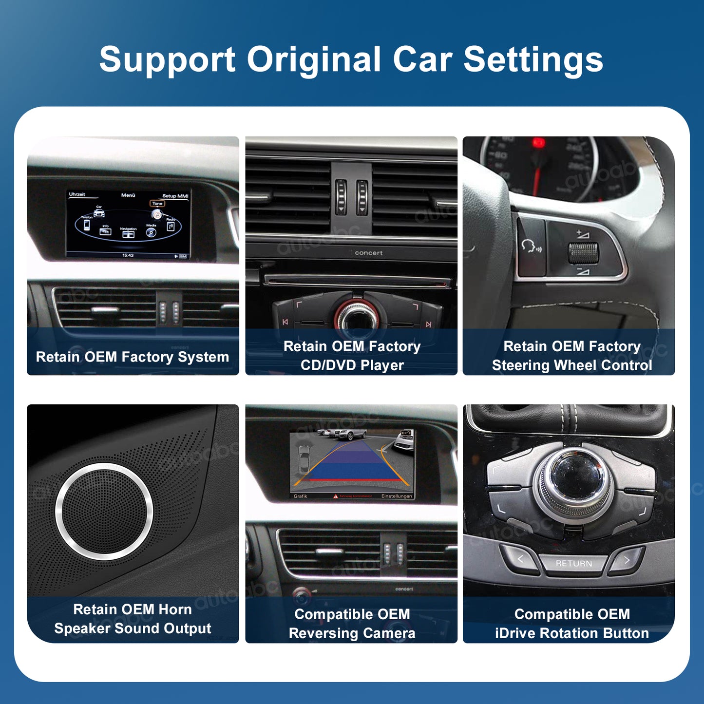 8.9“ Linux Screen For Audi A4 A5 Wireless CarPlay Android Auto left rudder