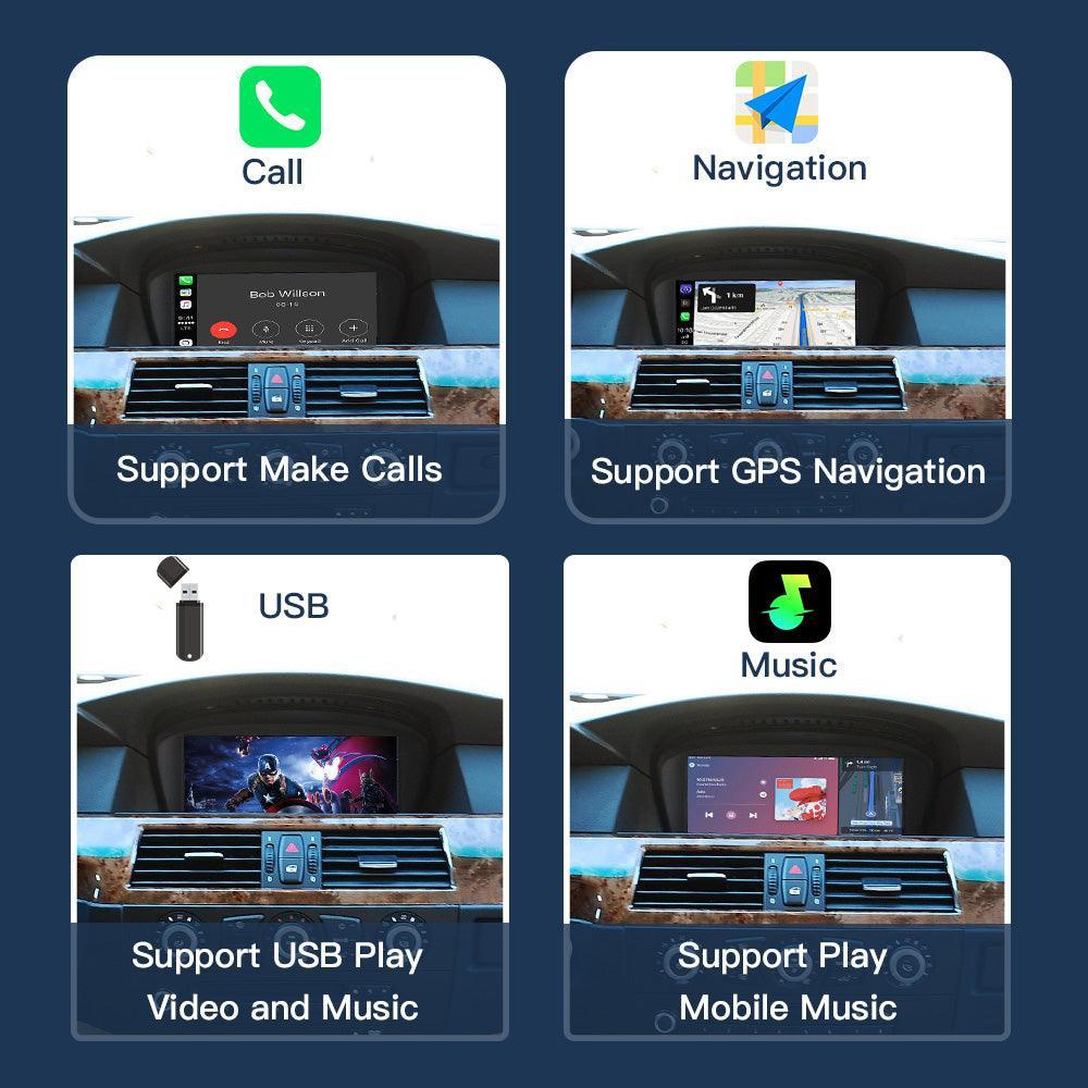8.9'' Linux screen for BMW 3/5er E60~E93 CCC Wireless CarPlay Android Auto - AUTOABC