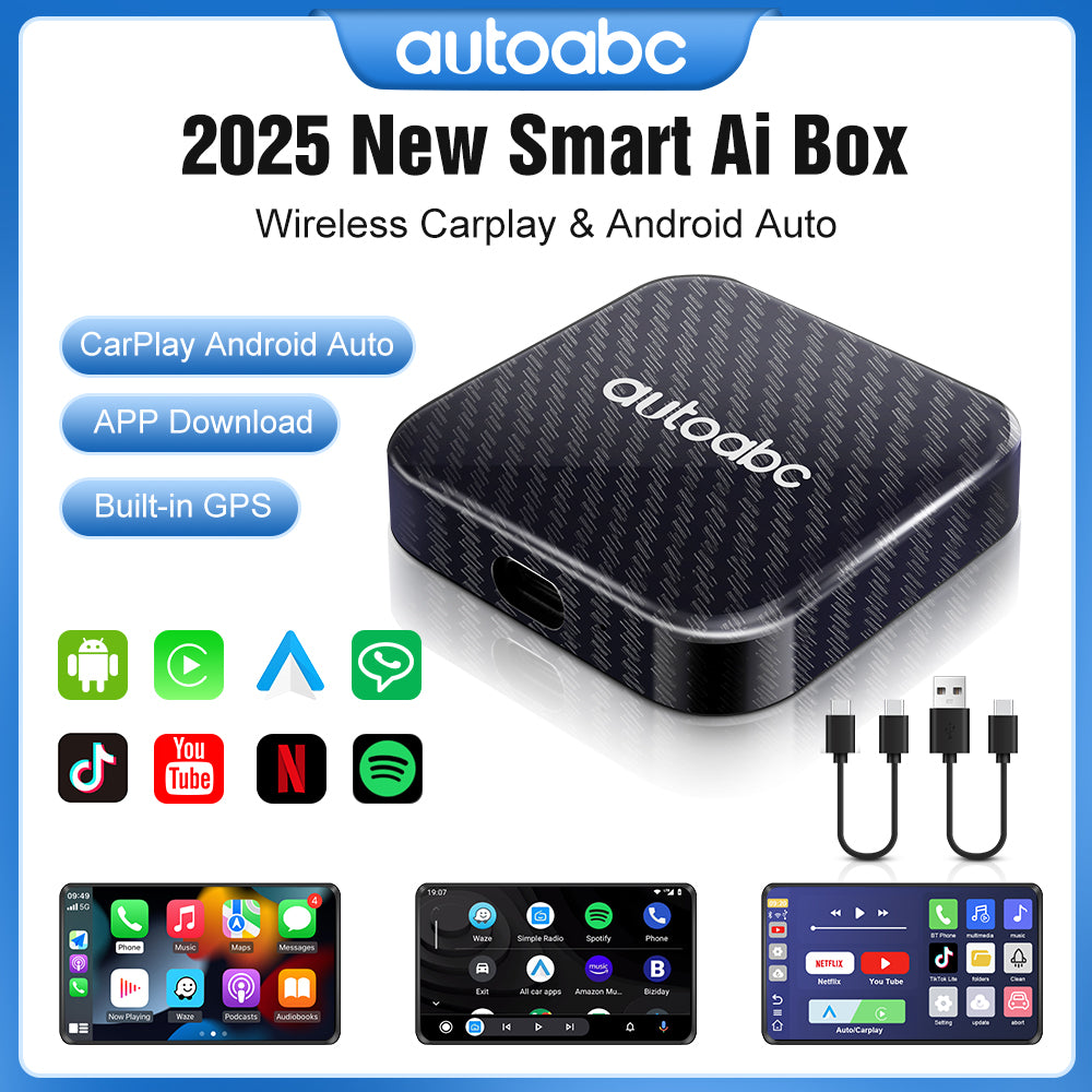 Autoabc Kabelgebundene zu kabellose CarPlay Andorid Auto Magic AI Box