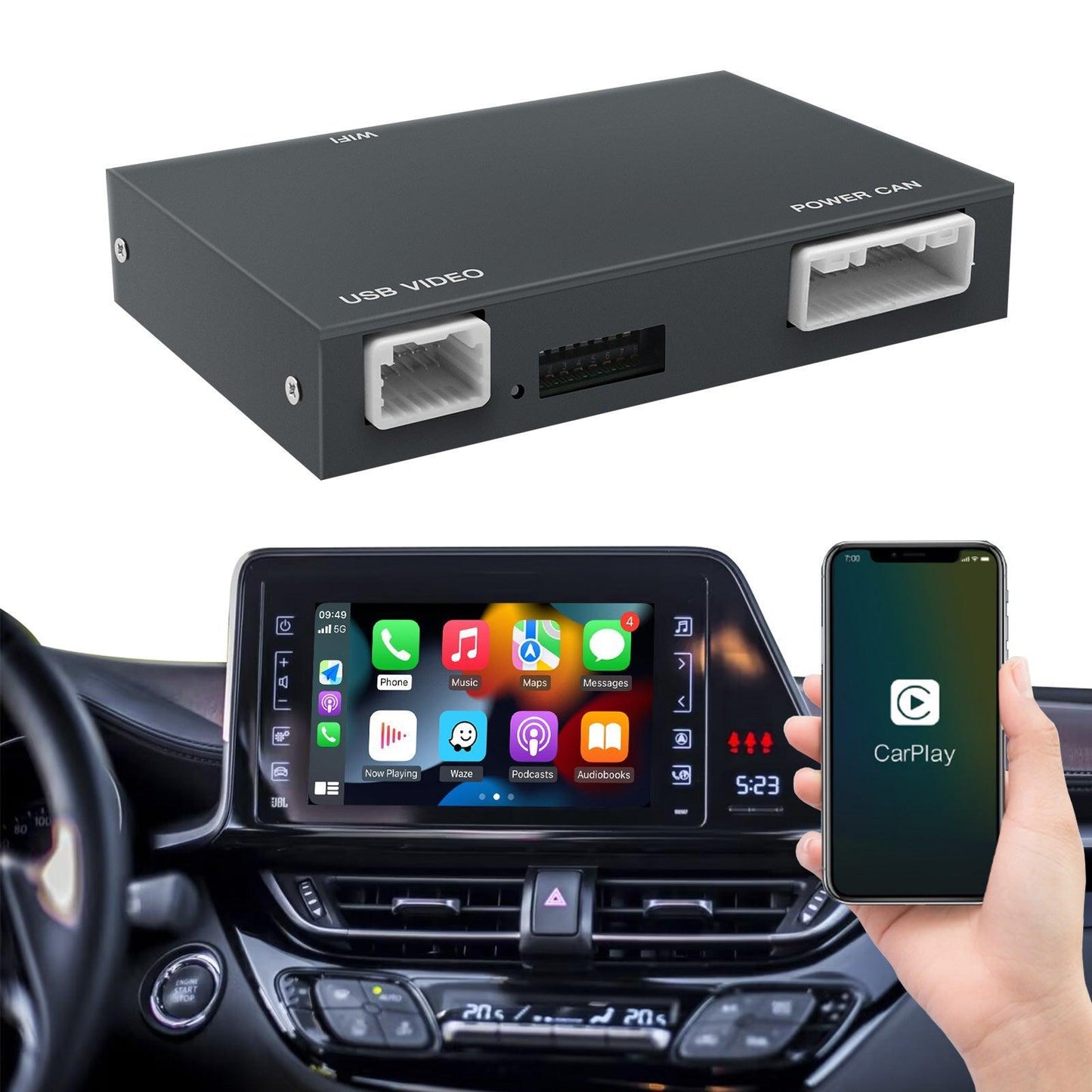 Wireless Carplay Android Auto for Toyota Touch2 Entune2.0 2014-2019 - AUTOABC