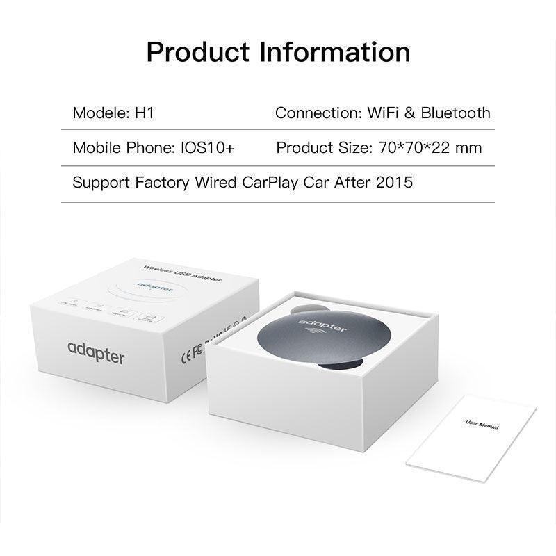 Wireless CarPlay USB Dongle Adapter for universal car with wired CarPlay Suitable for iPhone - AUTOABC