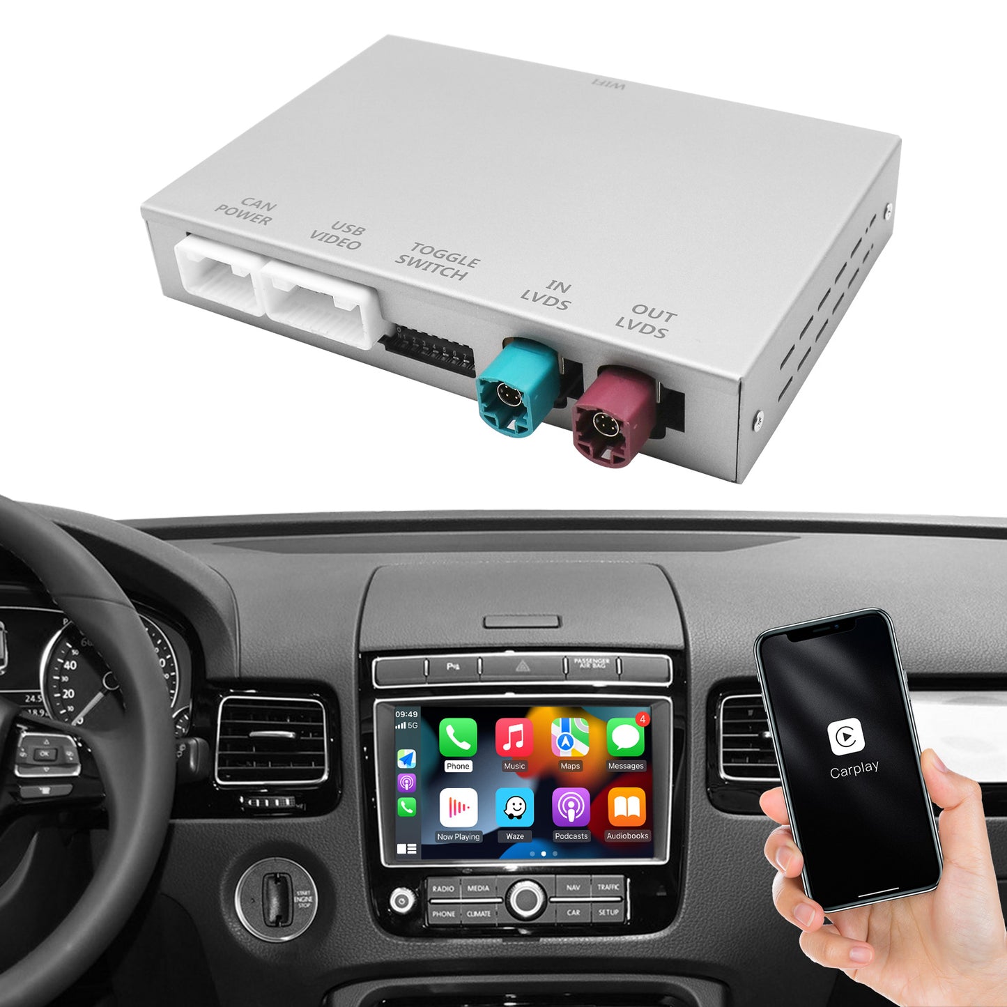 Wireless Carplay Android auto for Volkswagen Touareg 2010-2018