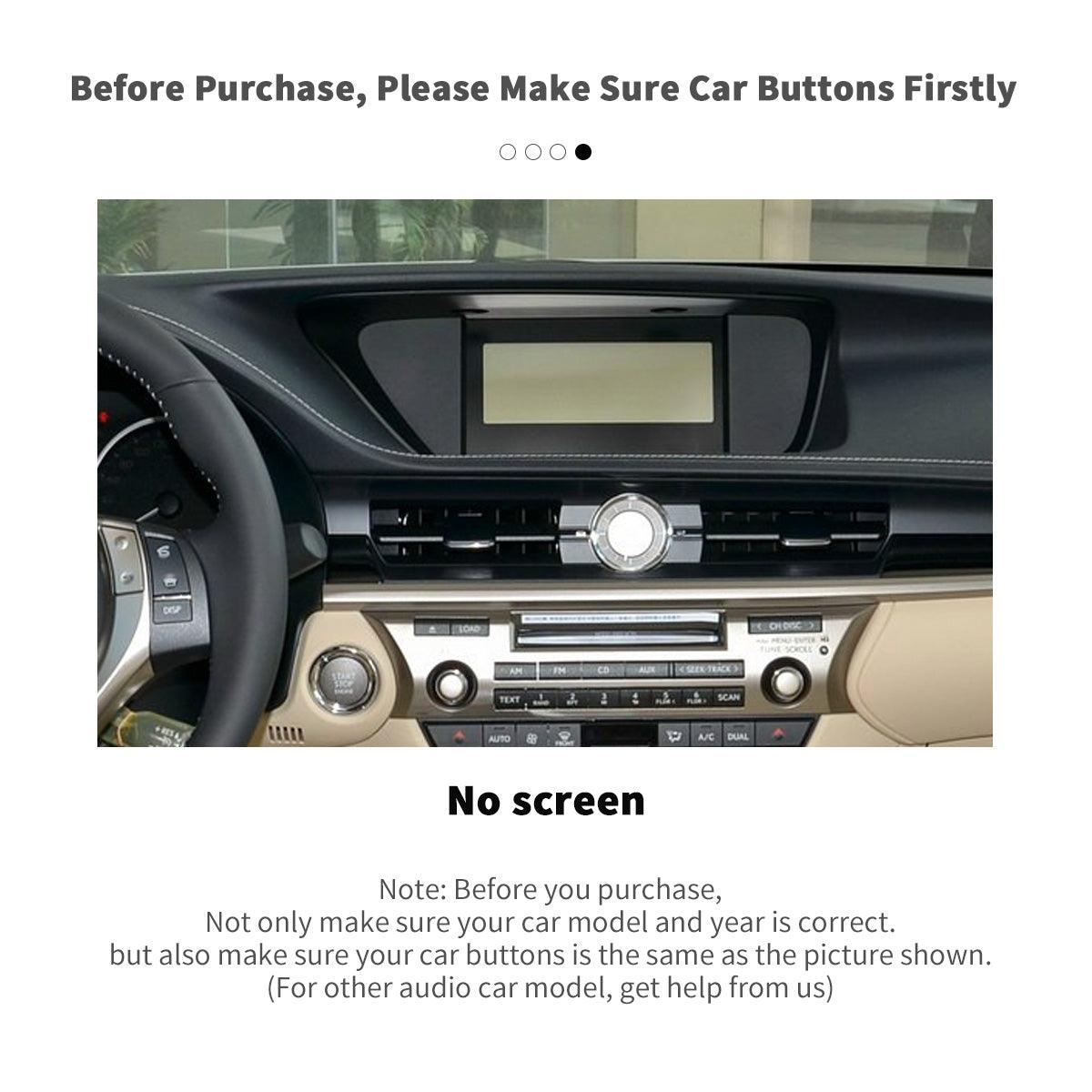 10.25" Linux screen for Lexus ES 2013-2021 Wireless CarPlay Android Auto left rudder - AUTOABC