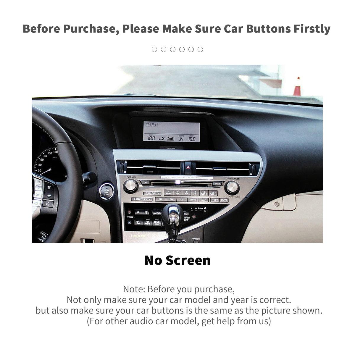 10.25" Linux screen for Lexus RX 2009-2021 Wireless CarPlay Android Auto left rudder - AUTOABC