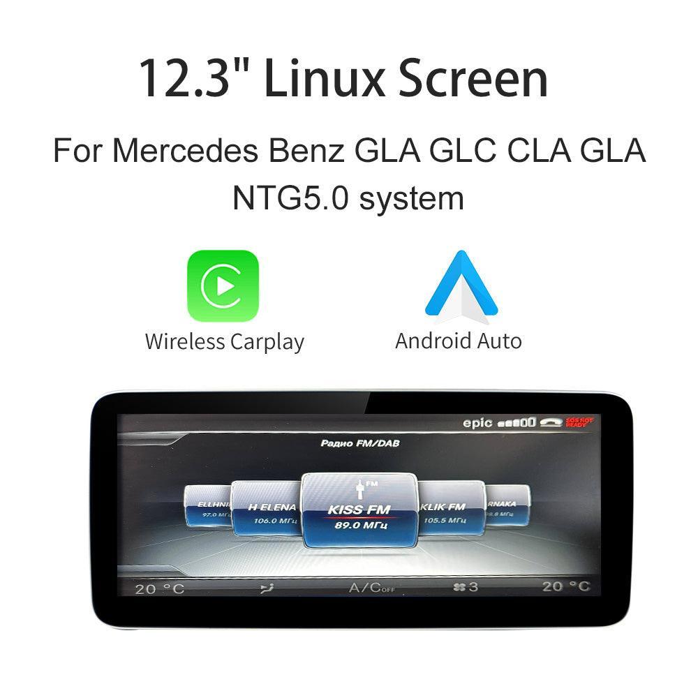 12.3“ Linux screen for Mercedes Benz NTG4.0/4.5/5.0 Wireless CarPlay Android Auto - AUTOABC