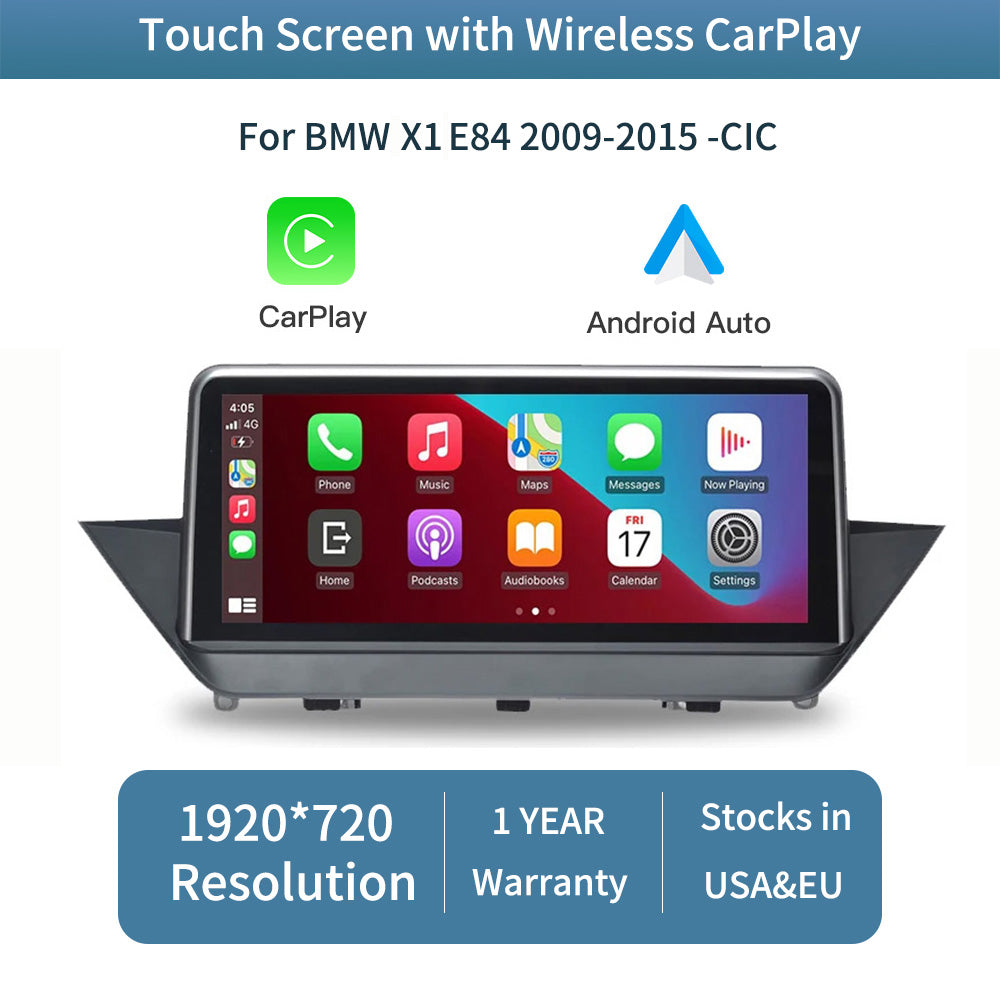 10.25" Linux Screen for BMW X1 E84 2009-2015 CIC System Wireless Carplay Android Auto