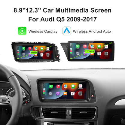 8.9“ Linux Screen For Audi Q5 Wireless CarPlay Android Auto left rudder