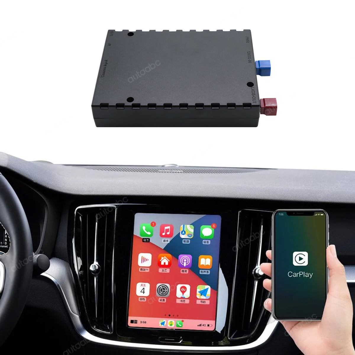 Wireless CarPlay Android Auto interface For Volvo