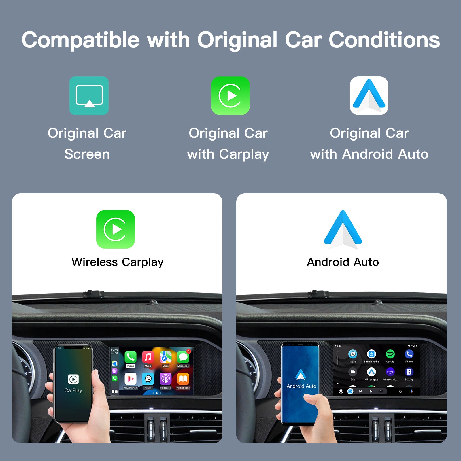 AUTOABC Wireless Carplay Android Auto module box for Mercedes Benz NTG4.5 Becker - AUTOABC