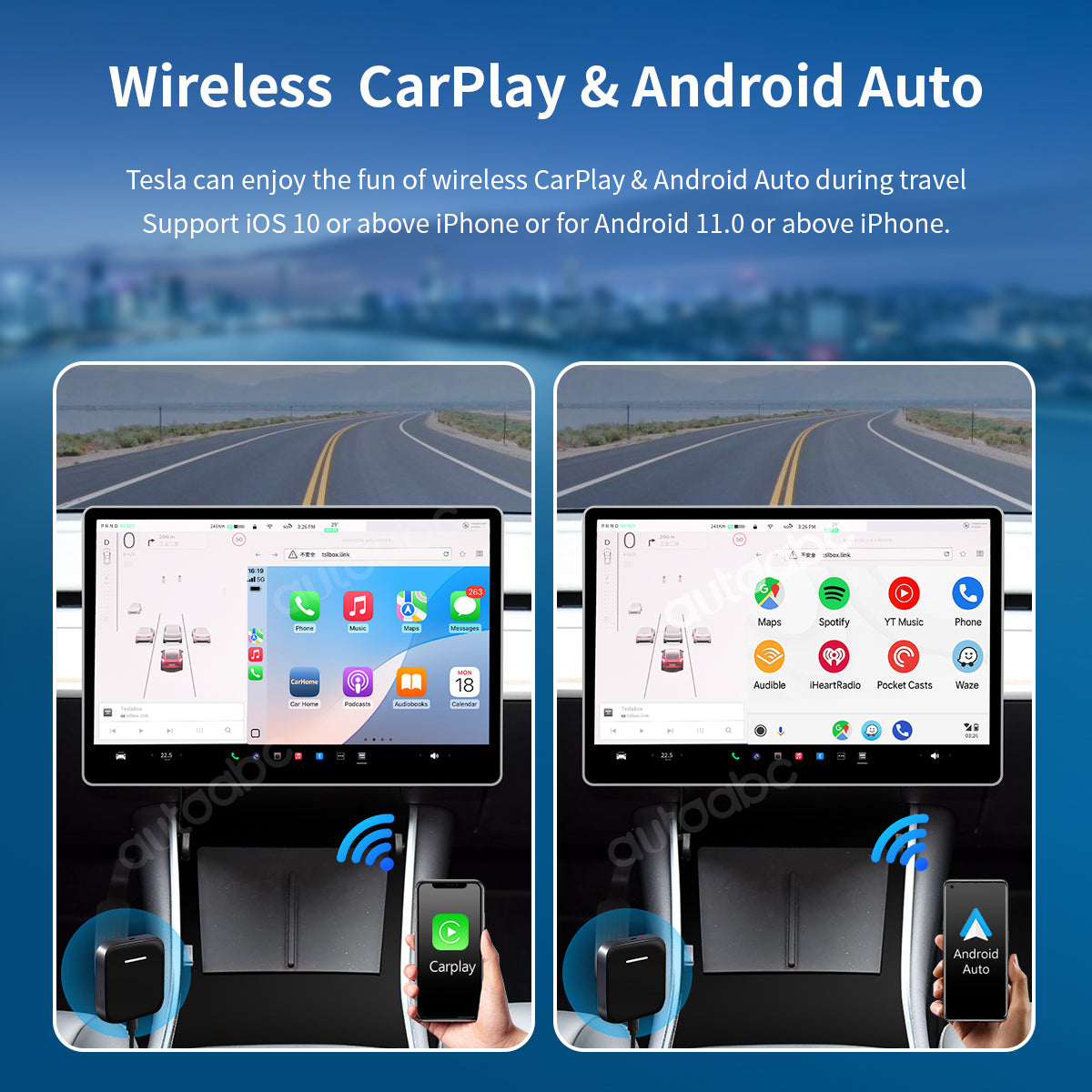 Wireless Browser Android Smart Ai Box Adapter For Tesla