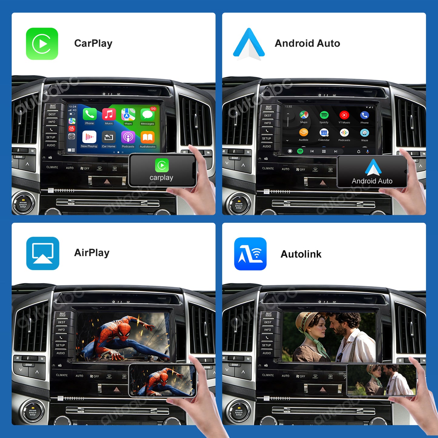 Wireless Carplay & Android Auto for Toyota Land Cruiser LC200 2013-2015
