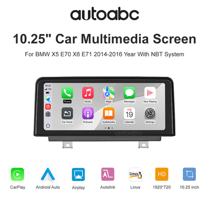 10.25" Linux Screen for BMW X5/X6 E70/E71 with NBT Wireless CarPlay Android Auto