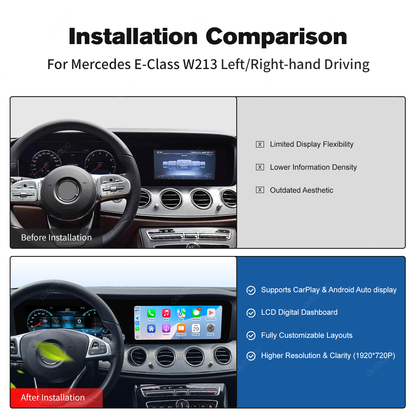 12.3" Panoramic Dual Screen Digital Cockpit for Mercedes-Benz W213