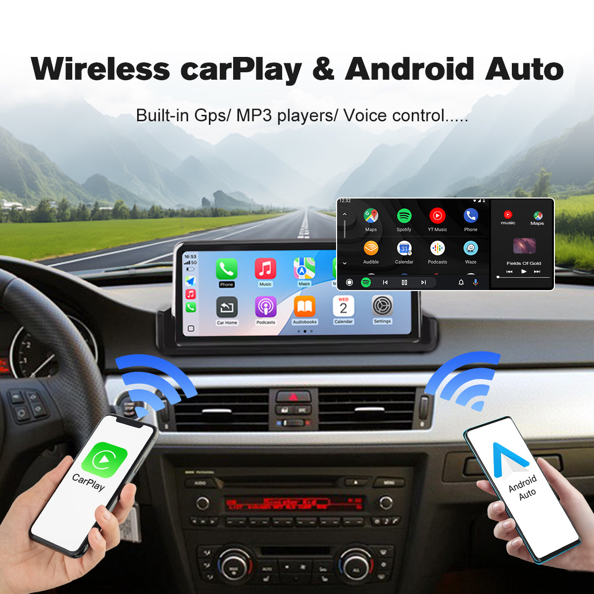 10.25'' Linux screen for BMW 3 Series E90 Wirless CarPlay Android Auto