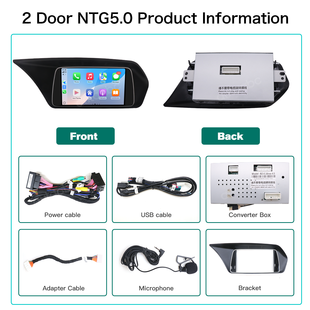 7“ Linux screen for Mercedes Benz E class NTG4.0/4.5/5.0 Wireless CarPlay Android Auto LHD