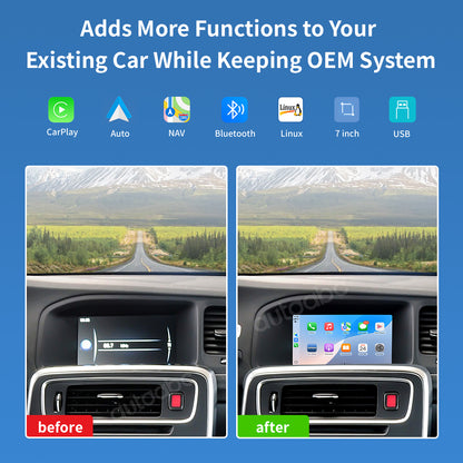 7" Linux Screen For Volvo Wireless CarPlay Android Auto