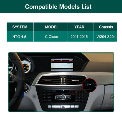 8.8“ Linux screen for Mercedes Benz C Class NTG4.5 Wireless CarPlay Android Auto