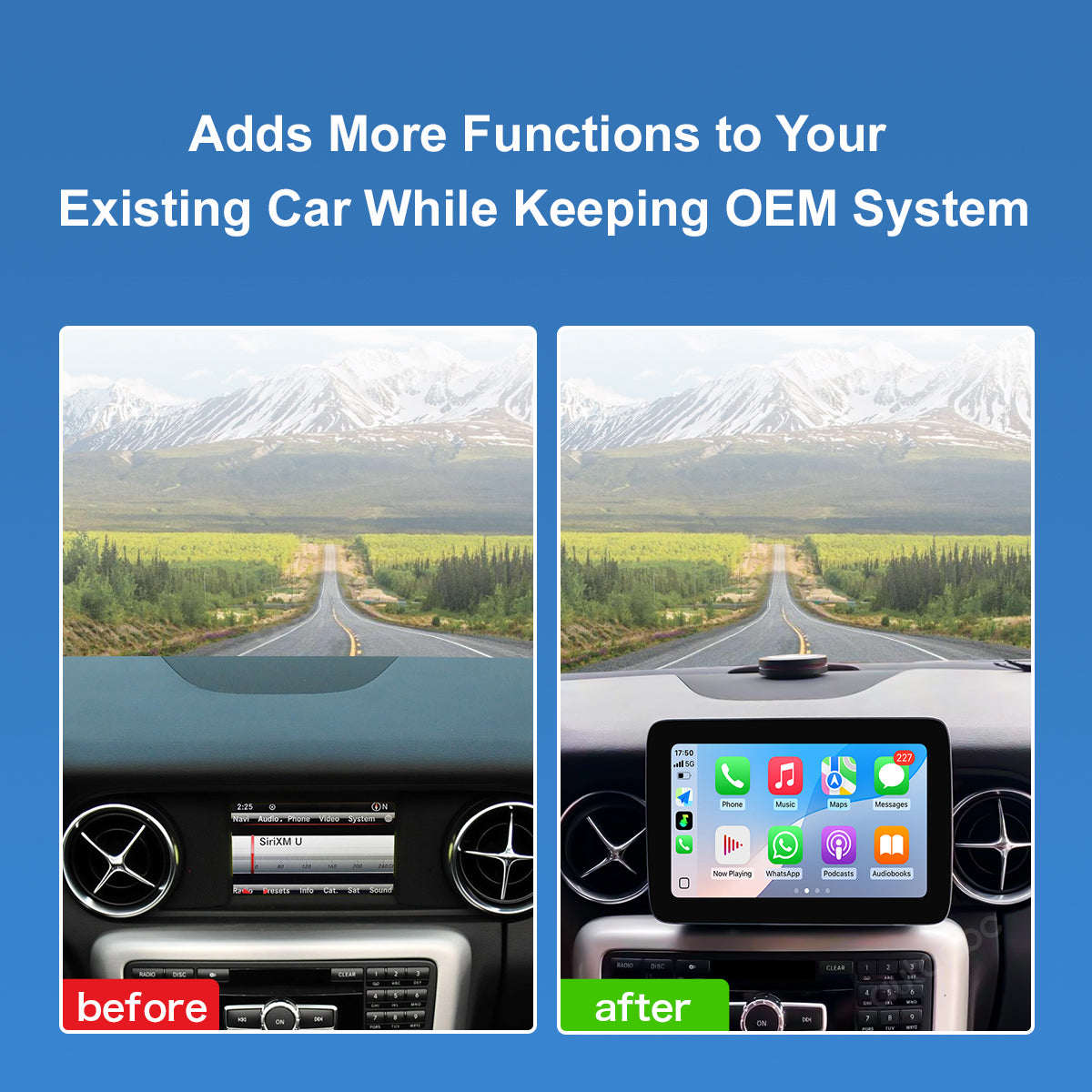 8.4“ Linux screen for Mercedes Benz SLK/SLC/SL NTG4.5/5.0 Wireless CarPlay Android Auto