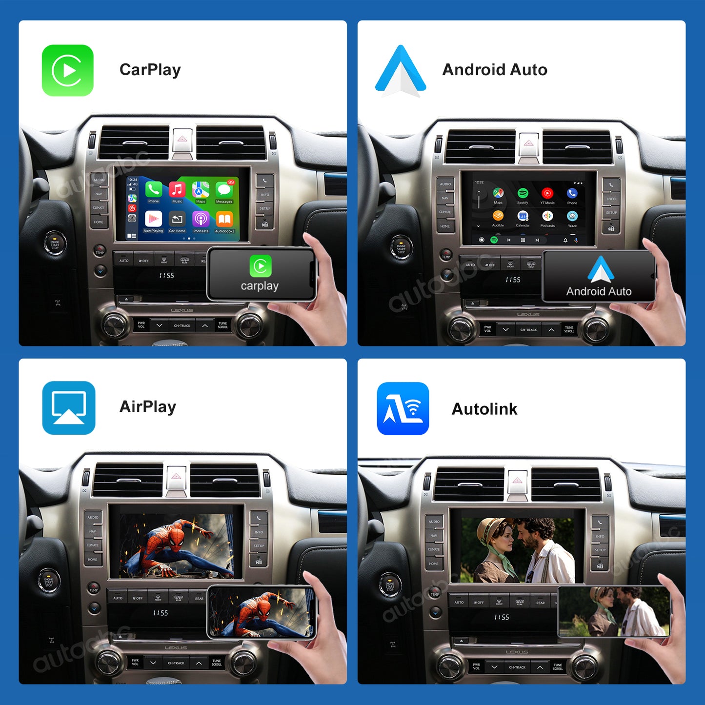 Wireless Carplay & Android Auto for Lexus GX460 2014-2019