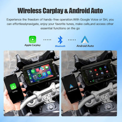 2024 NEW 5"/6.2" Motorcycle GPS Navigation CarPlay Touchscreen