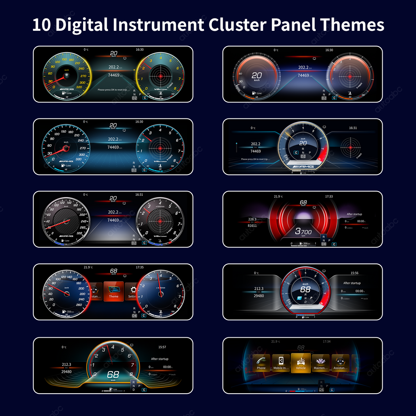 12.3" Panoramic Dual Screen Digital Cockpit for Mercedes-Benz W213
