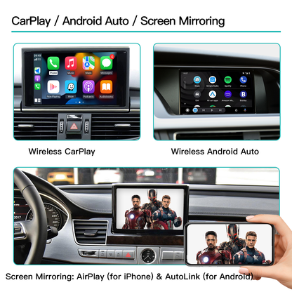 Wireless Carplay Android Auto Retrofit Kit interface for Audi