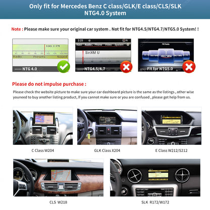 12.3“ Linux screen for Mercedes Benz NTG4.0 Wireless CarPlay Android Auto
