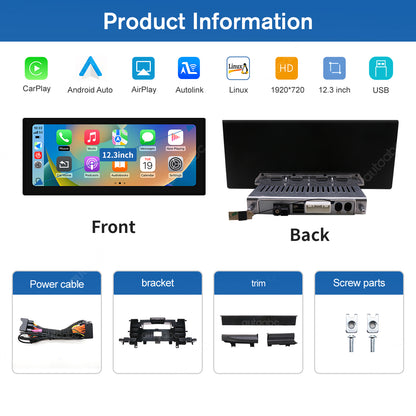 12.3" Linux Screen For Audi A4/A5 MIB3 Wireless CarPlay Android Auto