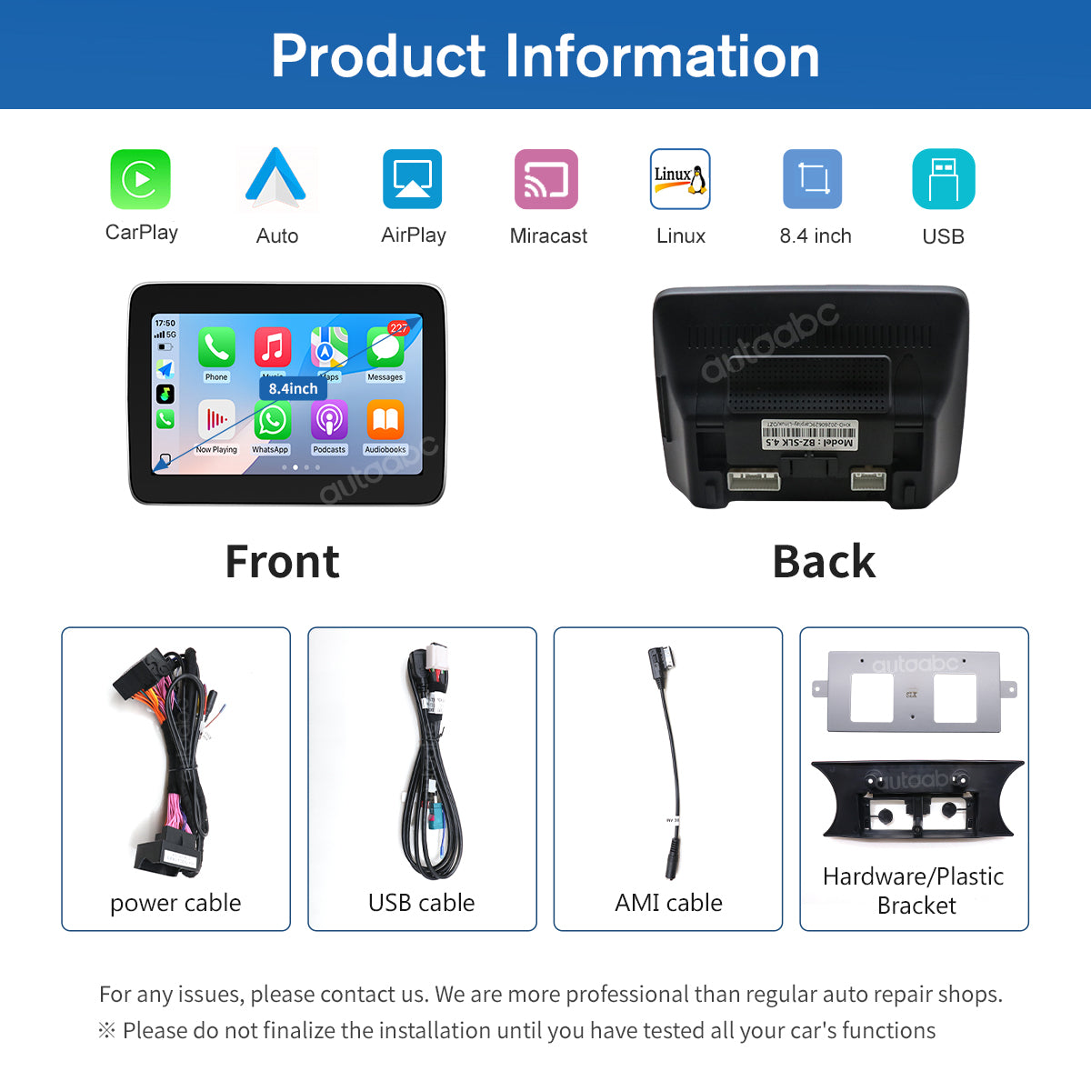 8.4“ Linux screen for Mercedes Benz SLK/SLC/SL NTG4.5/5.0 Wireless CarPlay Android Auto