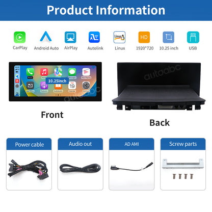 10.25" Linux Screen For Audi A3/S3 Wireless CarPlay Android Auto