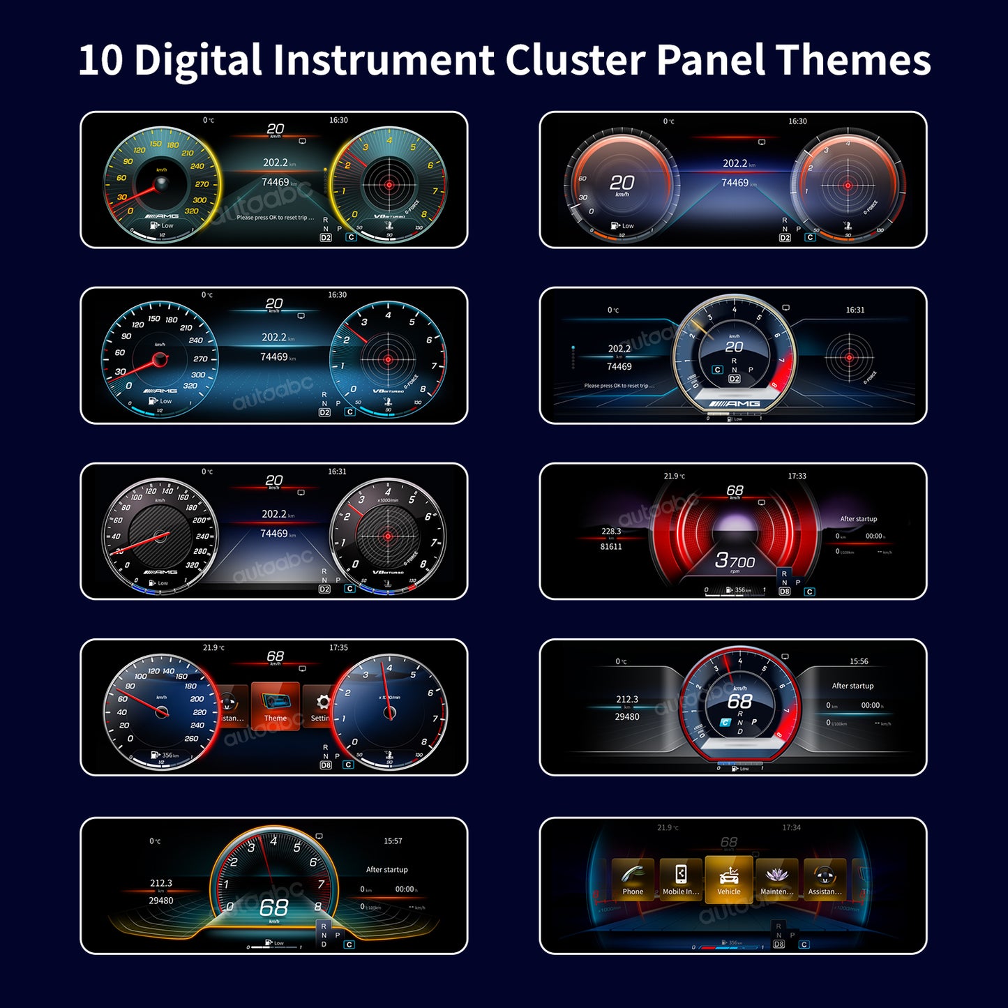 12.3" Panoramic Dual Screen Digital Cockpit for Mercedes-Benz W204 C-Class