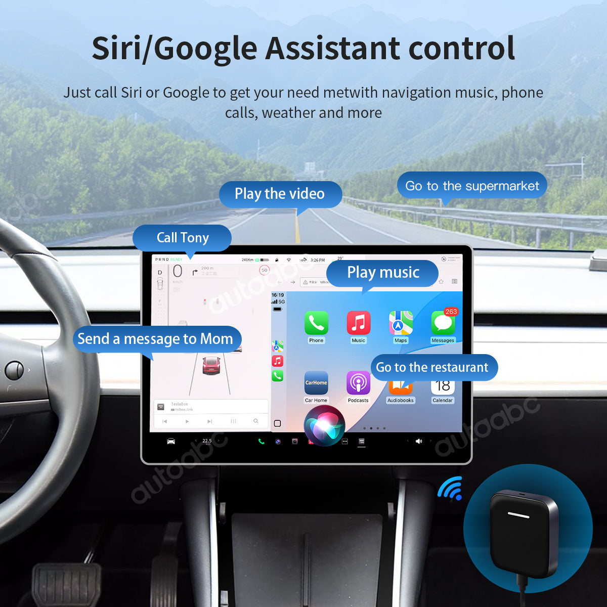 Wireless Browser Android Smart Ai Box Adapter For Tesla